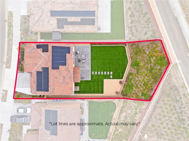 Aerial of lot plan
