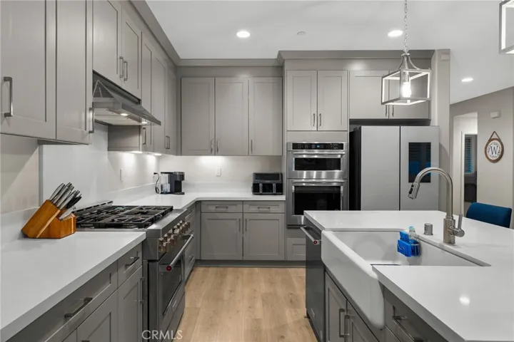 View of Kitchen with undermounted Farm Sink