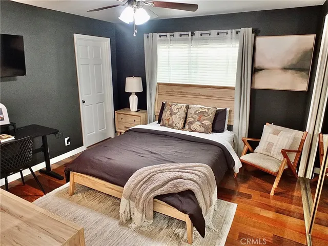 The downstairs bedroom