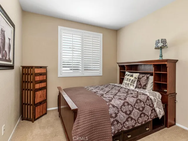 Downstairs bedroom with walk in closet