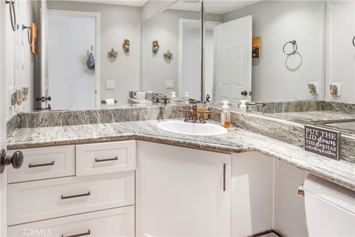 Powder room on the first floor