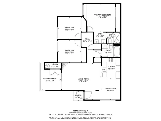 Floor plan (Note: measurements are not exact, they are computer generated measurements)
