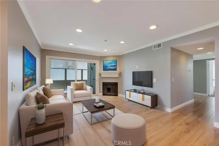 View from Kitchen to Living Room (Virtually Staged)
