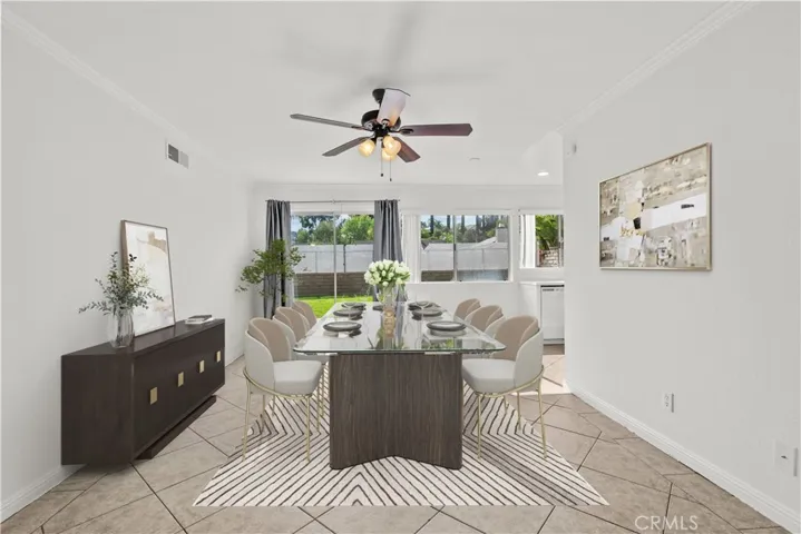 Virtually Staged Dining Area