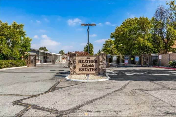 Gated park entrance