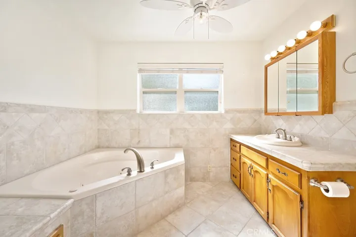 Primary bathroom with 2 closets.