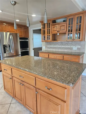 An Extra Large 6-foot Island with a generous amount of cabinets.