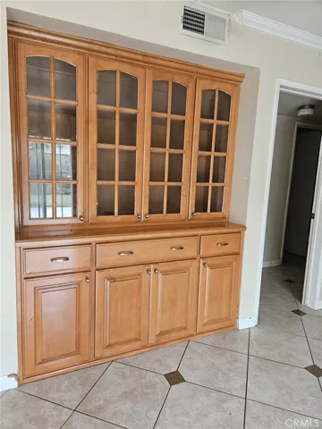 Built in cabinets in the Dining Area