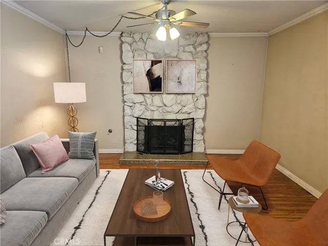 Beautiful Family Room with a Cozy and Inviting Fireplace