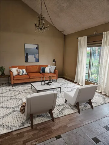 Beautiful Large Living Room with Cathedral Ceilings