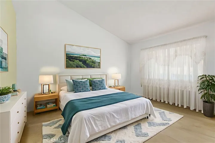 master bedroom staged