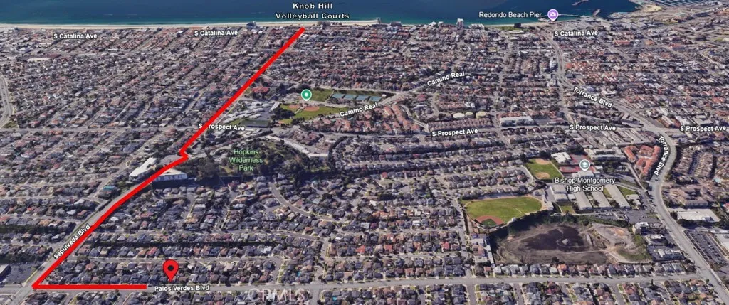 Check out how close this property is to the beach (Sepulveda to Knob Hill to the beach)
