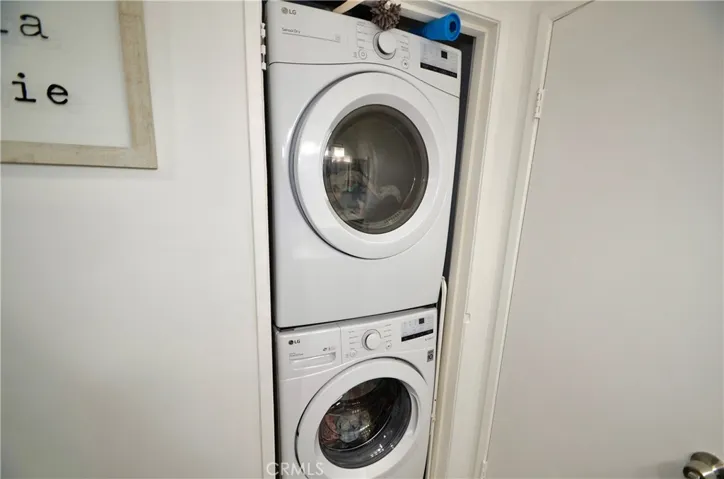 Laundry closet in the bathroom