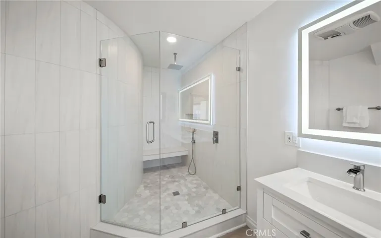Large shower in "His" Primary bathroom