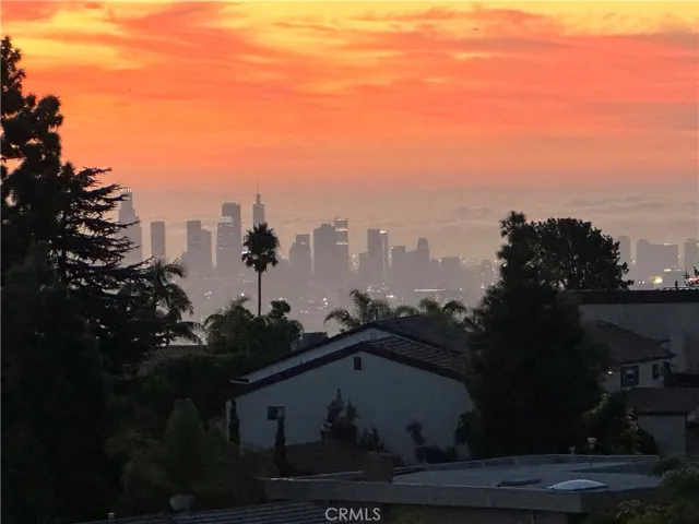Views of downtown sunset