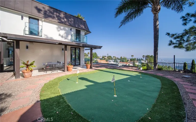 Putting green and ping pong table