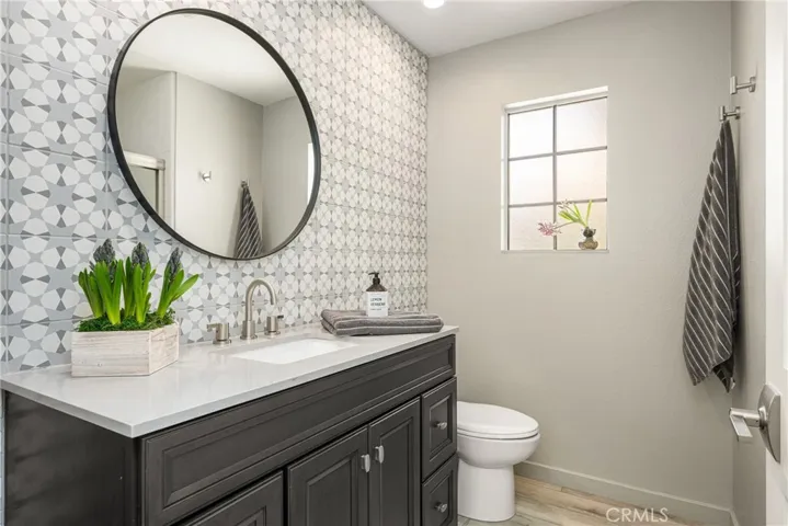 a renovated guest bathroom