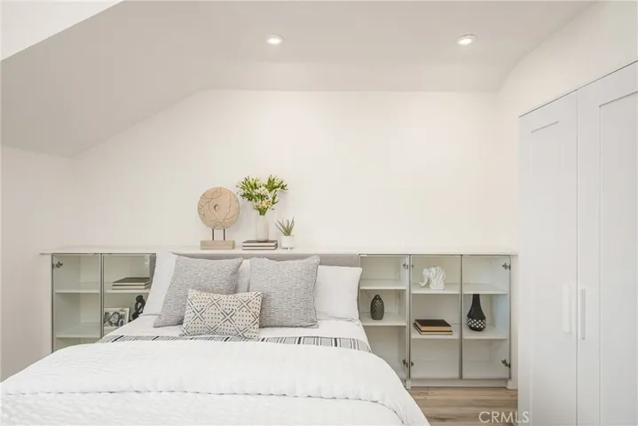 with views of the garden, and recessed lighting