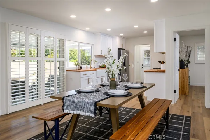 Dining room, open to kitchen and living room.