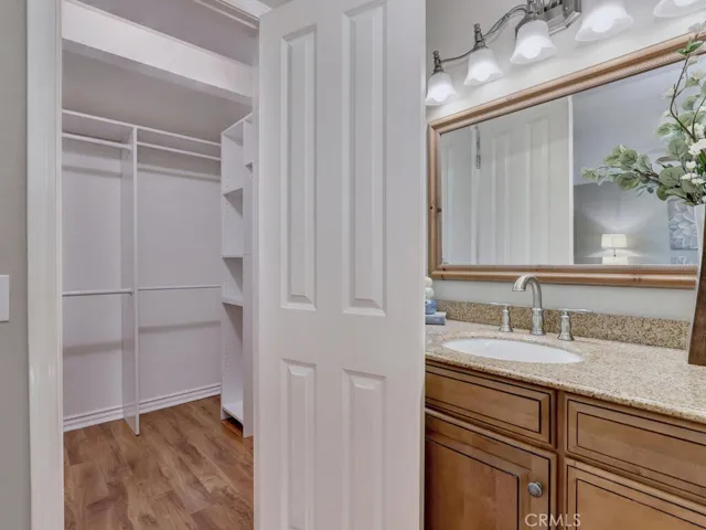 Walk-in closet in main bedroom