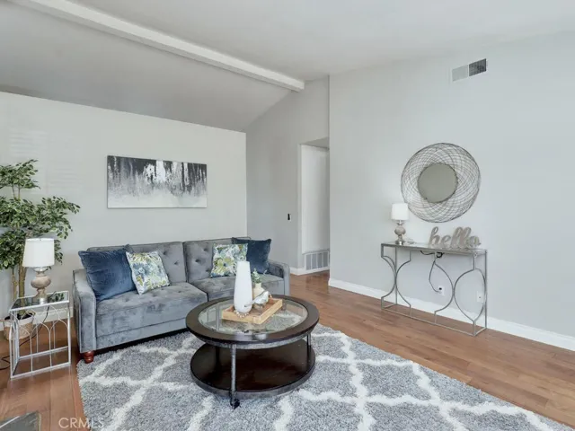 Vaulted ceilings in main living space
