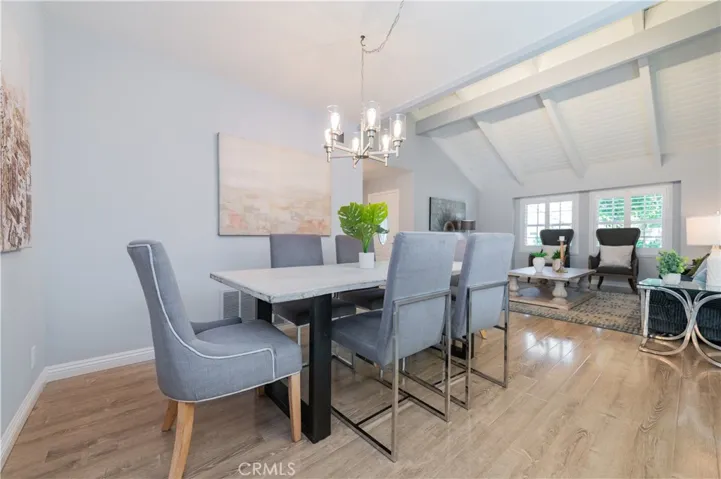 Dining room & view of the living room