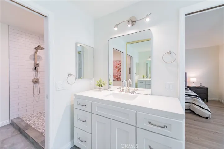 Master bath with new vanity