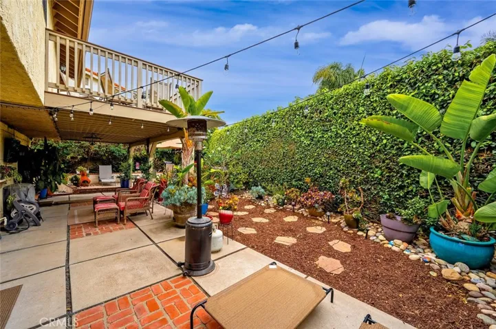 Nice private back yard with covered patio