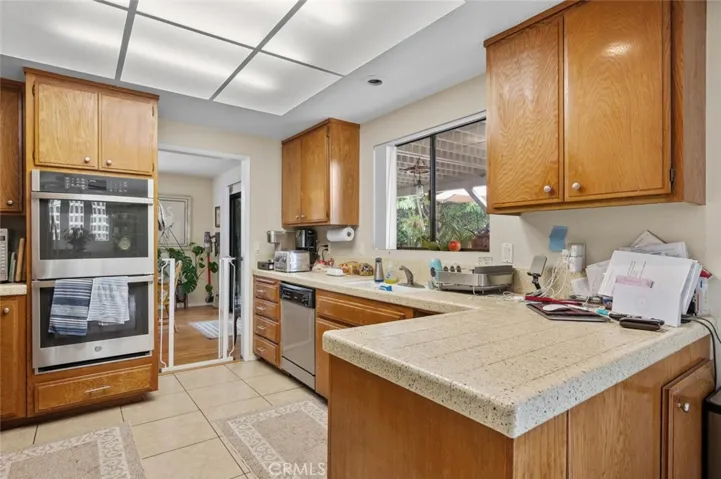 Kitchen with new ovens