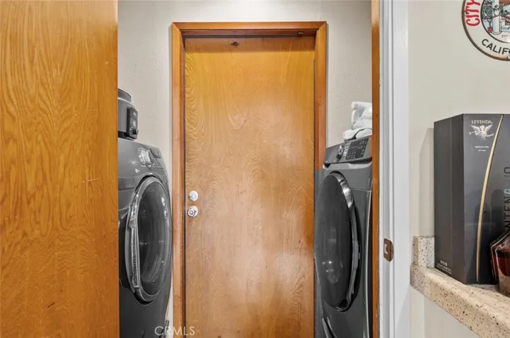 Inside laundry area