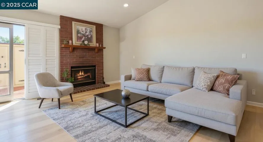 virtually staged living room