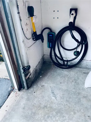 EV charger in garage