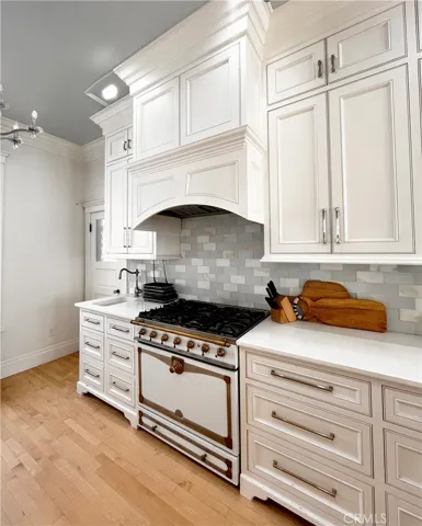 Luxury Stove range and cooktop, with built in hood and side sink