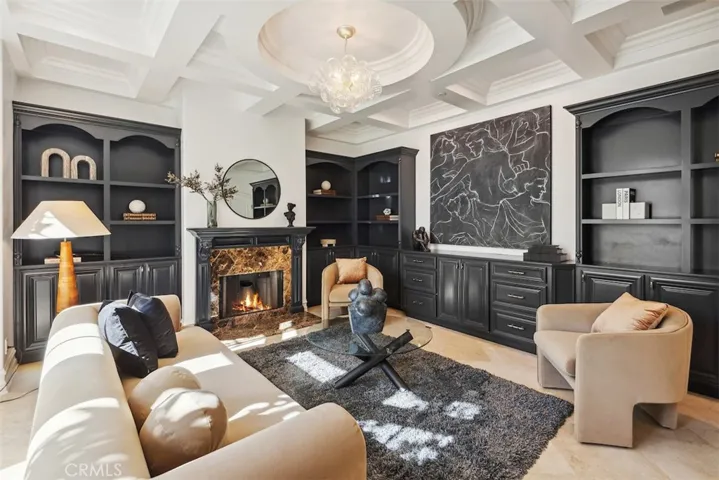 The customized art beautifully sets the tone for this space for regeneration of the mind.