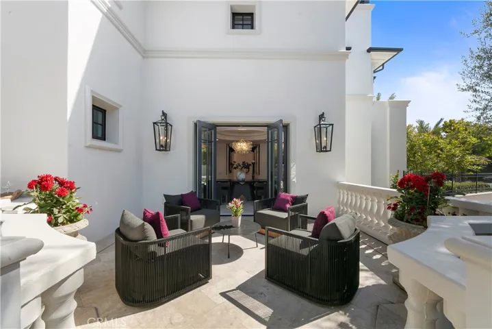 Off-dining room terrace area.