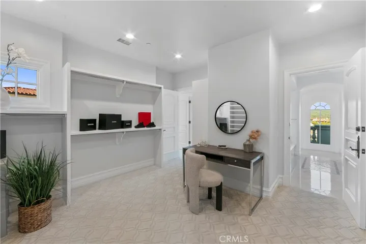 Primary dressing room and make-up area.