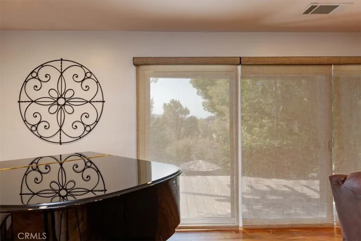 Transparent shades allow the view to shine through