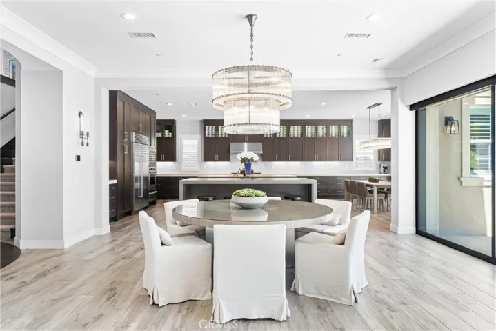 A glamorous chandelier by RH.
