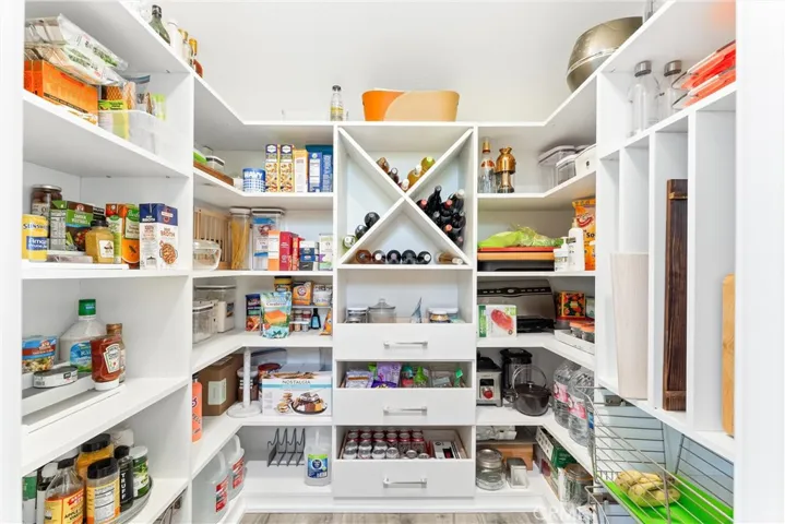 A pantry organizer by California Closet.