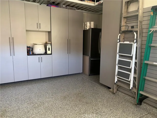 Built in cabinets in garage.