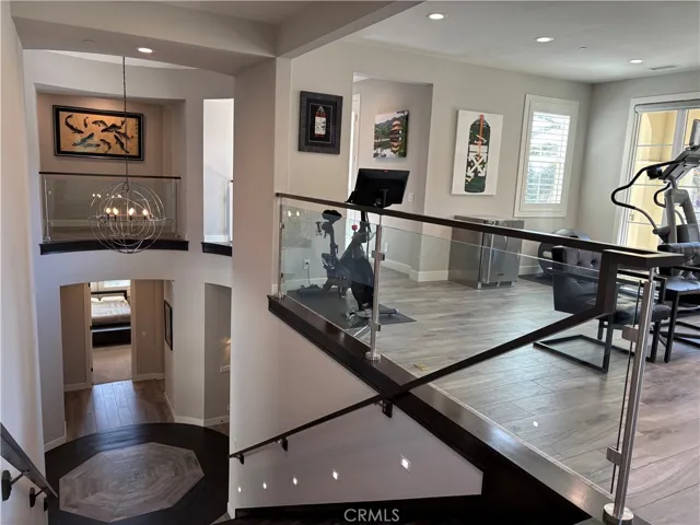 Upgraded glass railing.