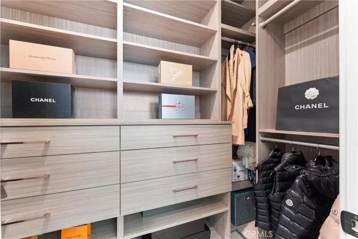A custom closet organizer by California Closet.