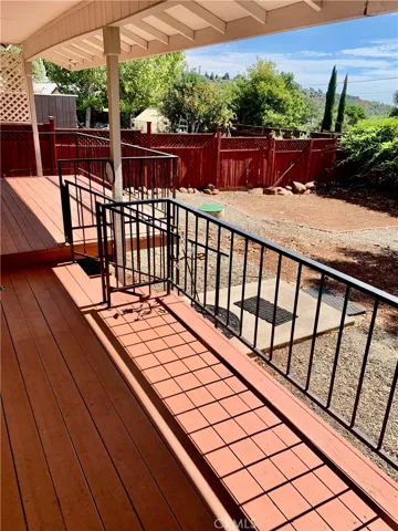 Back covered Porch from main bedroom