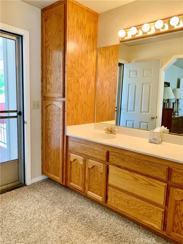 Main bedroom with door to backyard