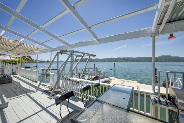 Winch operated gang way leads to floating dock