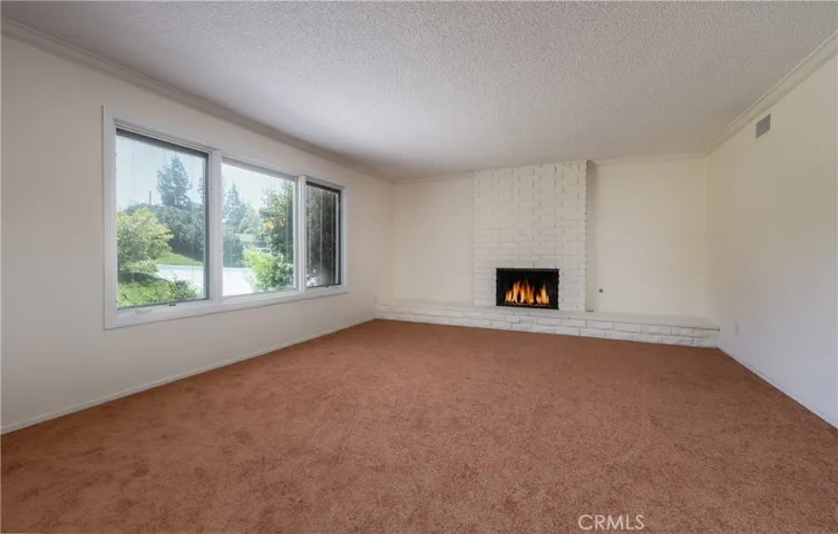Living Room with raised hearth fireplace