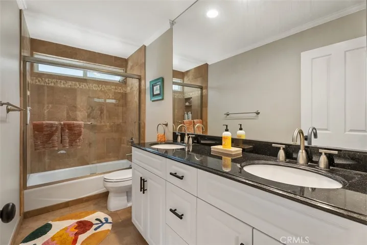 Remodeled upstairs hallway bathroom.