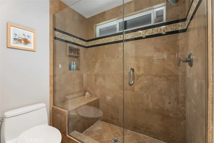 Remodeled primary shower.