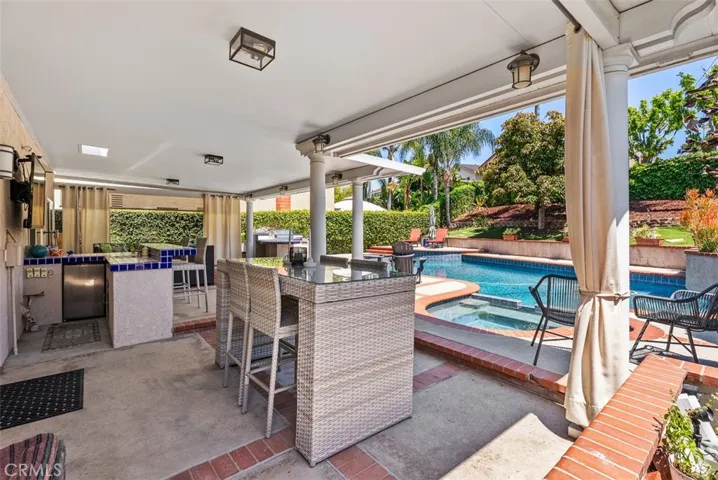 Outdoor dining area.