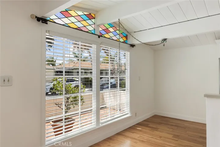 Large picture window with shutters